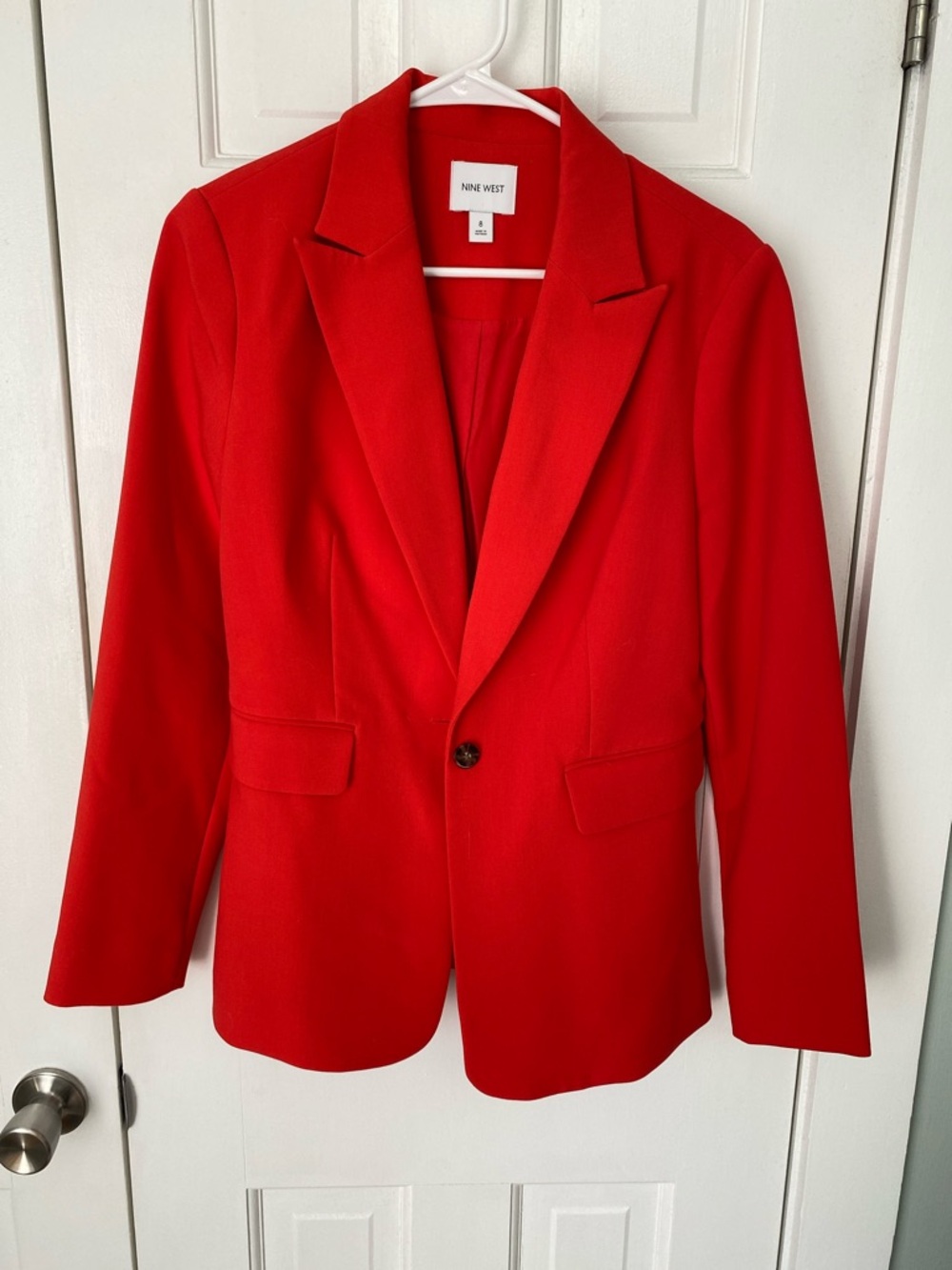 Nine West Red Single-Button Blazer